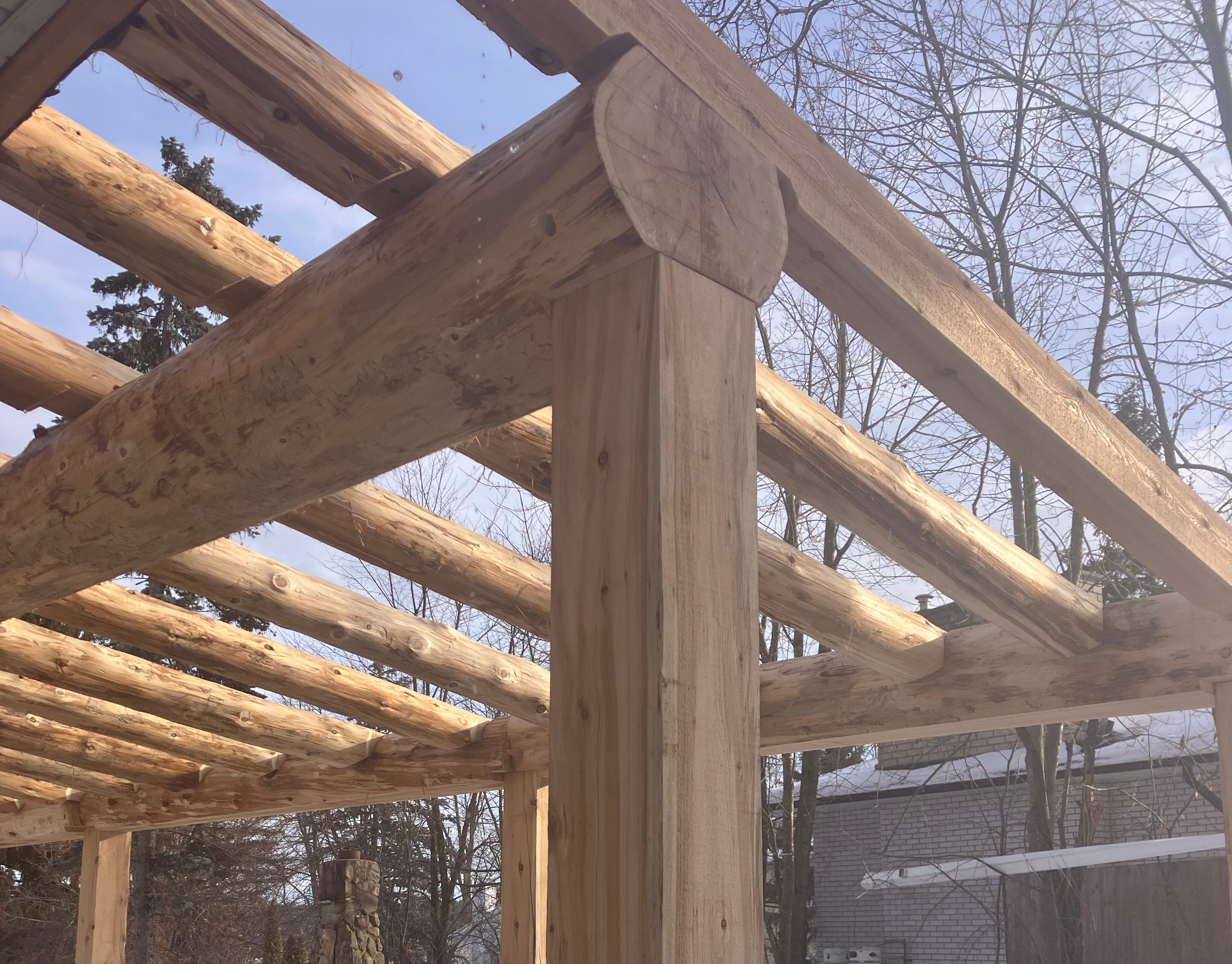 round cedar timberwork